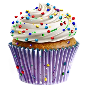 Cupcake With Confetti Png Cgb65 PNG image