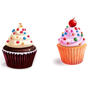 Cupcake With Sprinkles PNG Gng90