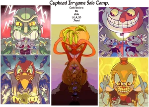 Cuphead Boss Collage PNG