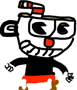 Cuphead Character Illustration PNG