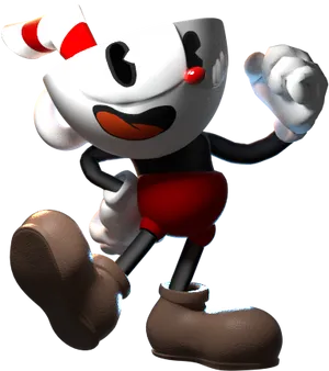 Cuphead Character Pose PNG