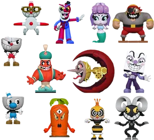Cuphead Characters Compilation PNG