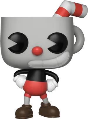 Cuphead Figure Standing Pose PNG