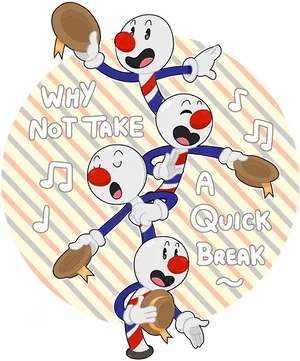 Cuphead Quick Break Illustration PNG