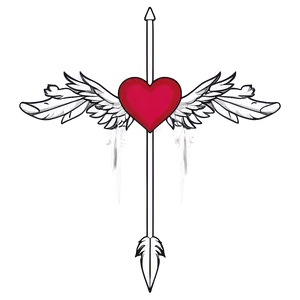 Cupid Arrow With Feathers Png Onq PNG image