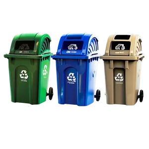 Curbside Recycling Bin PNG Vjk74