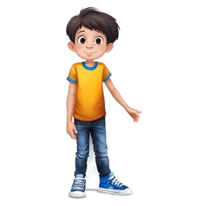 Curious Cartoon Kid Png 6 PNG image