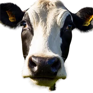 Curious Cow Face PNG 7