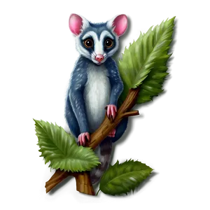 Curious Possum Artwork PNG Etq40 PNG