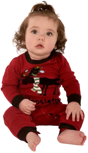 Curious Toddlerin Holiday Outfit PNG image