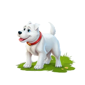 Curious White Dog PNG 4