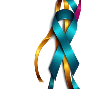 Curled Teal Ribbon Illustration Png 06282024 PNG image