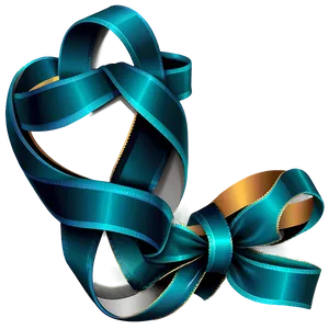 Curled Teal Ribbon Illustration Png Uus PNG image