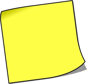 Curled Yellow Sticky Note PNG