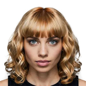 Curly Blonde Bangs Png Aci68 PNG image