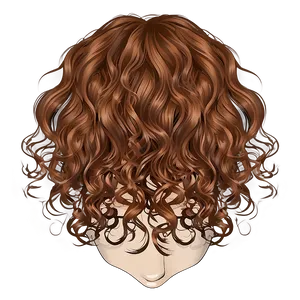 Curly Brown Hair Illustration Png Stj PNG image