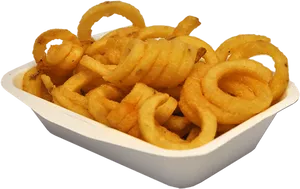 Curly Friesin Container PNG image