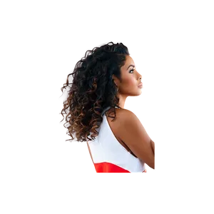 Curly Hair Beach Waves PNG Ysh22