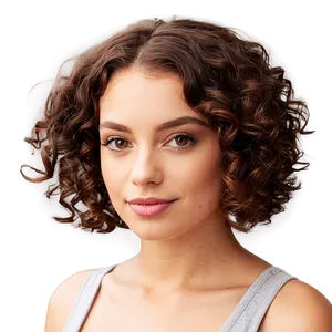 Curly Hair Bob Cut PNG 59