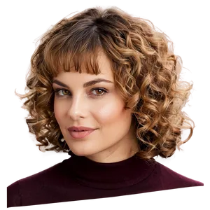 Curly Hair Bob Cut PNG Fmi47