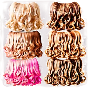 Curly Hair Color Mix PNG Xwu PNG