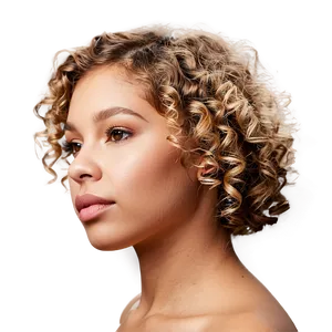 Curly Hair Detail Closeup PNG 44