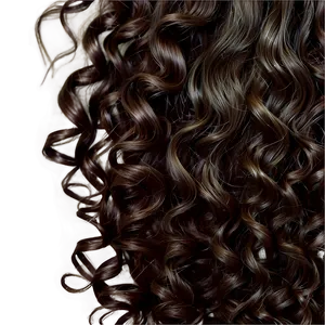 Curly Hair Detail Closeup PNG Nks