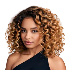 Curly Hair Detail Closeup PNG Rjb62