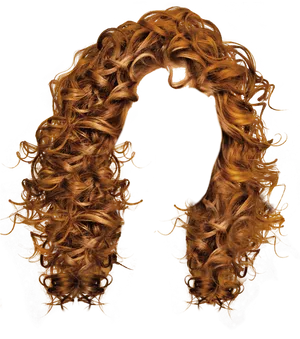 Curly Hair Letter N Formation PNG image