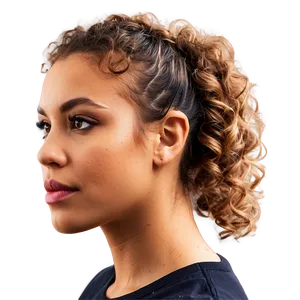 Curly Hair Ponytail Swing PNG Jbf67 PNG