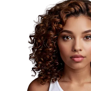 Curly Hair Portrait PNG Ges72 PNG