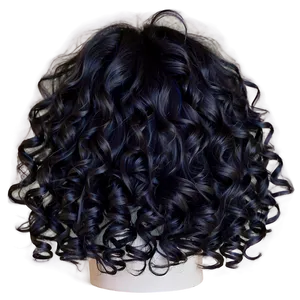 Curly Hair Silhouette PNG Pab