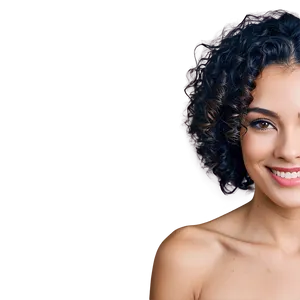 Curly Hair Smiling Face PNG Ejw PNG