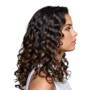 Curly Hair Studio Shot PNG Trm
