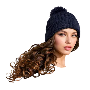 Curly Hair Winter Hat PNG Fpi13 PNG