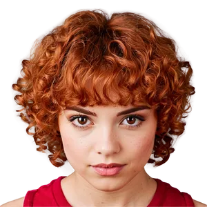 Curly Hair With Bangs Png Omo98 PNG image