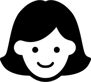 Curly Haired Icon Smile PNG image