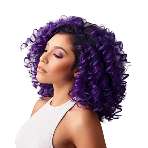 Curly Purple Hair Diva PNG 06272024