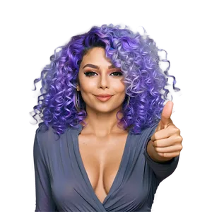 Curly Purple Hair Diva PNG Lia22 PNG