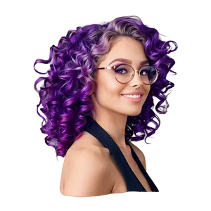 Curly Purple Hair Diva PNG Sxe7 PNG