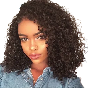 Curly Waves Hairstyle Woman PNG image