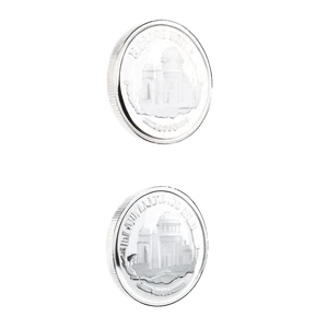 Currency-themed Silver Coin PNG 06272024