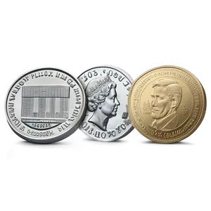 Currency-themed Silver Coin PNG Hqs33 PNG