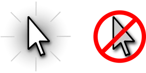 Cursor Iconand Prohibition Sign PNG image