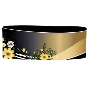 Curved Banner With Flowers Png Usa88 PNG image