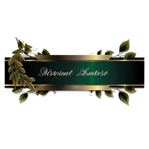 Curved Banner With Leaves Png Rgg PNG image