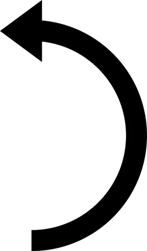 Curved Black Arrow