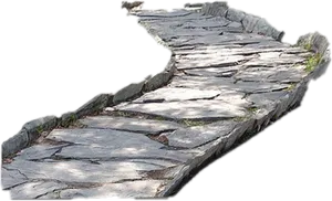 Curved Cobblestone Pathway PNG image