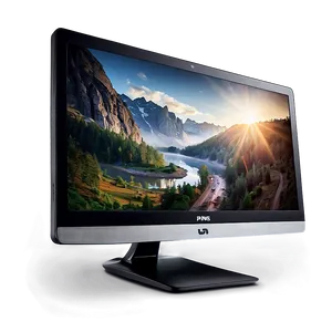 Curved Computer Monitor Png 06122024 PNG image