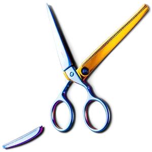 Curved Edge Hair Scissors PNG Wbw PNG